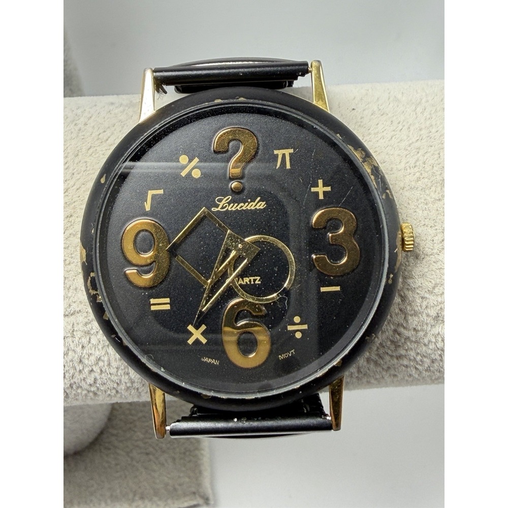 Lucida New Battery Vintage Unisex Watch 43MM 7" Stretch Band‎ Rare